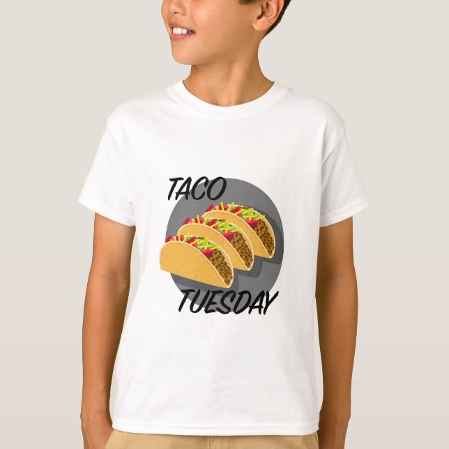 Tisdag-design - barnens grundläggande T-Shirt (Framsida)