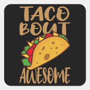 Tisdag i FANTASTISK Taco, Tisdag, Gift Cinco De Ma Fyrkantigt Klistermärke
