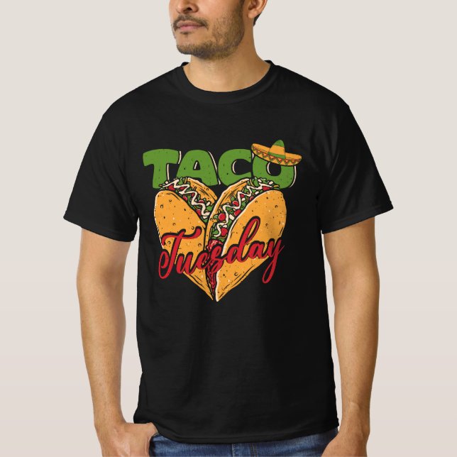 Tisdag i fotnoten (Mexiko) - Taco Älskare Taco, Me T Shirt (Framsida)