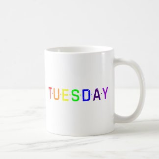 Tisdag i Rainbow Färg Kaffemugg