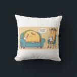 Tisdag-terapi - Tecknad av matkonst Kudde<br><div class="desc">En digital illustration av superskojet med en ledsen taco i terapi, sorgligt bekännad, "Varje tisdag... Jag förlorar en del av mig själv, till en burritoterapeut. Denna viskartade, mattematiska tecknad spelar på Tacho tisdag med en perfekt som blandar humor, ironi och charm. Underbar för kök, kaféer eller älskare som behöver en...</div>