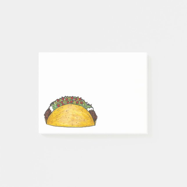 Tisdag Tex Mex Mexican Fiesta Food Foodie Post-it Block (Framsida)