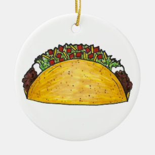 Tisdag TexMex, mexikansk hård Snäcka Julgransprydnad Keramik