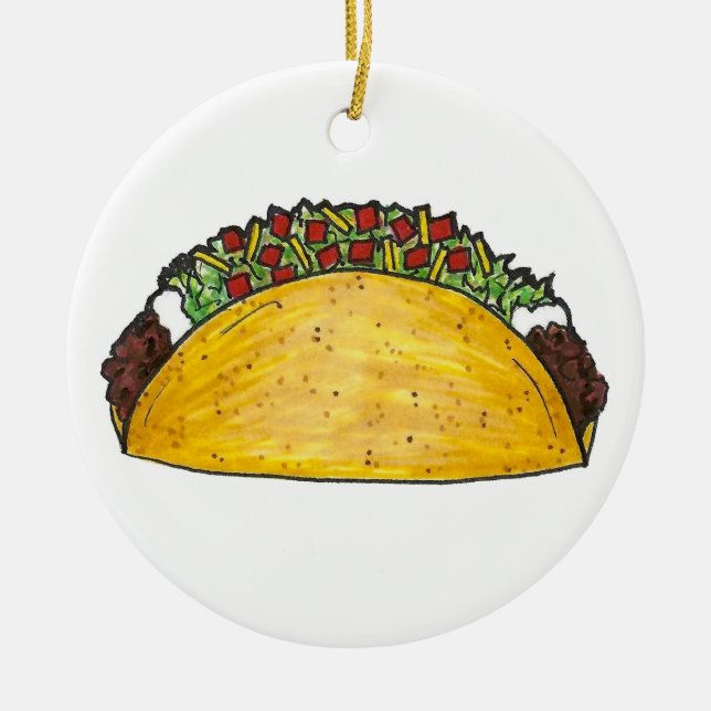 Tisdag TexMex, mexikansk hård Snäcka Julgransprydnad Keramik (Framsidan)