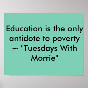 Tisdagar med det Morrie citationstecknet Poster