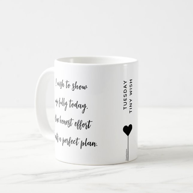 Tisdagsmotivation Affirmation Citat Kaffemugg (Framsida vänster)