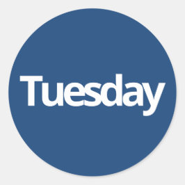 Tisdagsplanering: enkel marin vit runt klistermärke