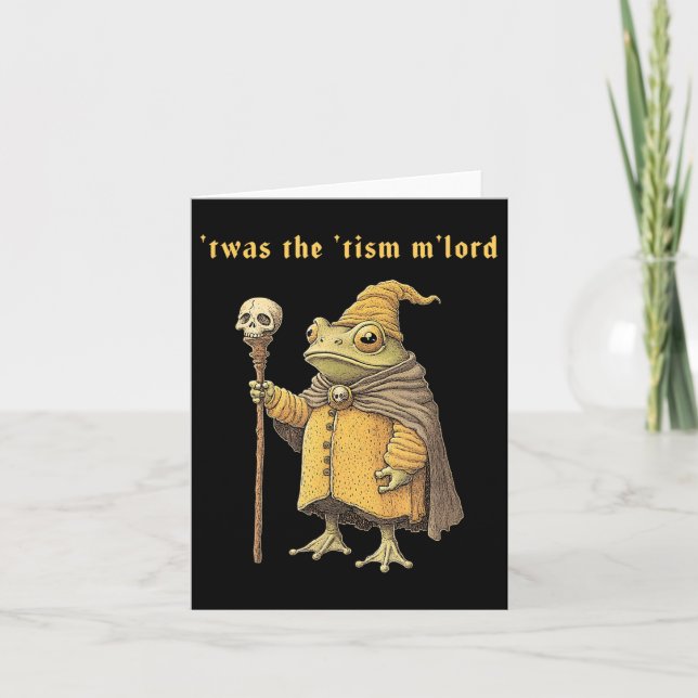 Tismerns funy-guide Frog Autism Witch Kort (Framsida)