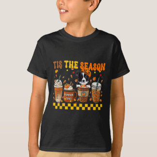 Tis's Season Coffee Pumpkin Gräns Collie Hallo T Shirt