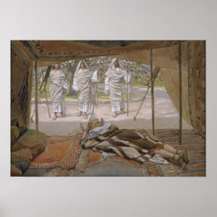 Tissot - Abraham och de tre änglarna 1896 Poster