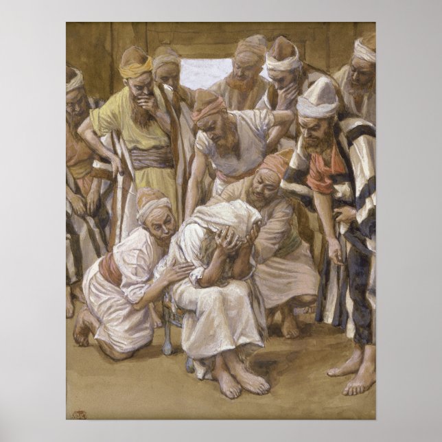 Tissot - Jacob sörjer sin son Josef Poster (Framsidan)