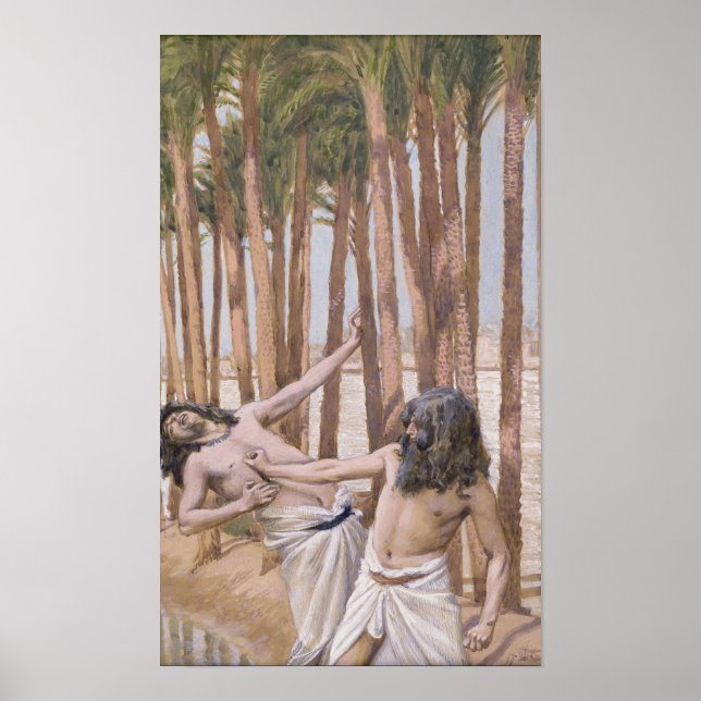 Tissot - Moses slår en egypter 1896 Poster (Framsidan)