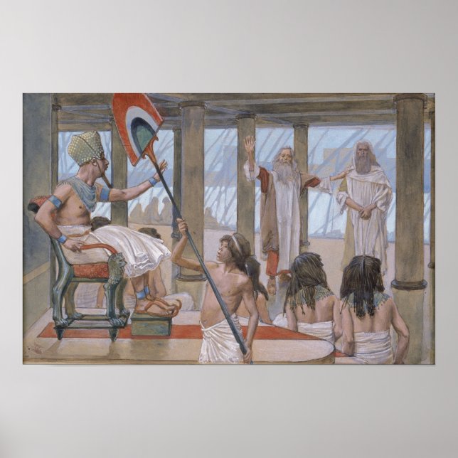Tissot - Moses talar till Farao 1896 Poster (Framsidan)