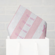 Tissuepapper Rosa & Vit Rand Hon sa Ja!