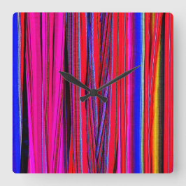 Tissus guatémaltèques : trésor de Chichicastenango Fyrkantig Klocka