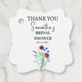Tistel Lila Blommor Skotskt Boho Bröllopsdusch Gåvor Etiketter
