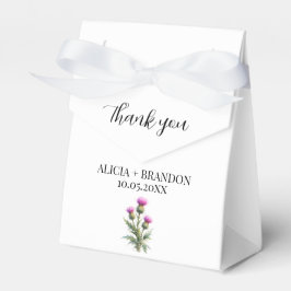 Tistel Lila Skotsk Blommig Modern Bröllop Presentaskar