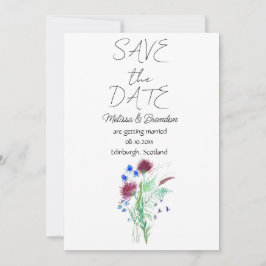 Tistel Skotsk Blommor Rustik Bröllop  Inbjudningar