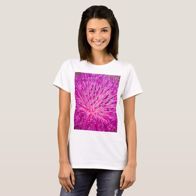 Tistelgarvning i mjölk t shirt (Hel framsida)