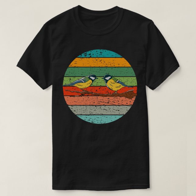 Tit Birds Watching T Shirt (Design framsida)