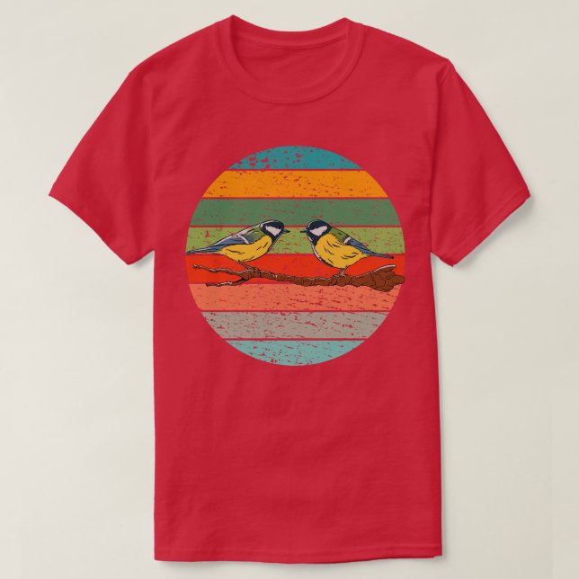 Tit Birds Watching T Shirt (Design framsida)