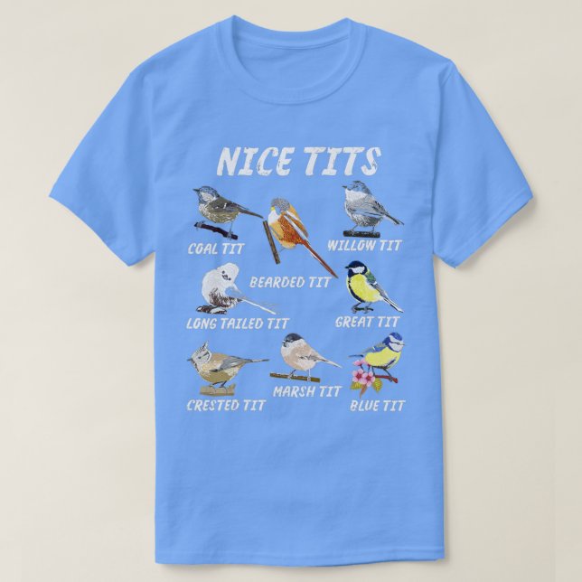 Tit Chickadee Birders Fågelskådning Vuxen Bird Kär T Shirt (Design framsida)