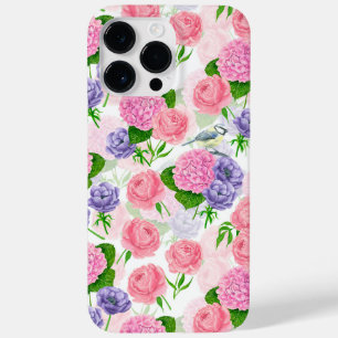 Tit-fågel och blommor
