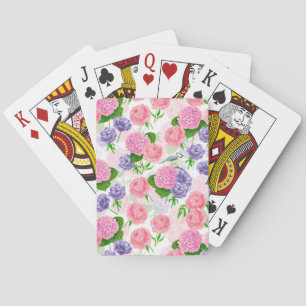 Tit-fågel och blommor casinokort