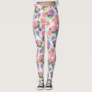 Tit-fågel och blommor leggings