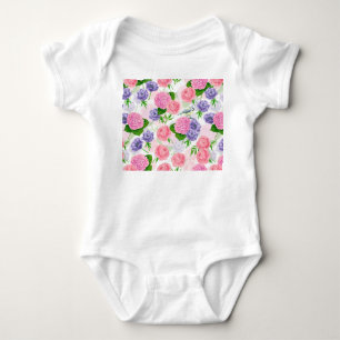 Tit-fågel och blommor t shirt