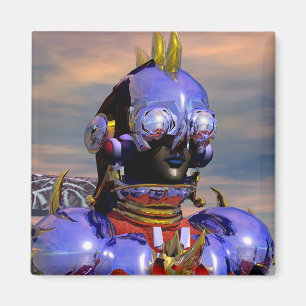 TITAN CYBORG PORTRÄTT Blue Science fiction,Scifi Magnet
