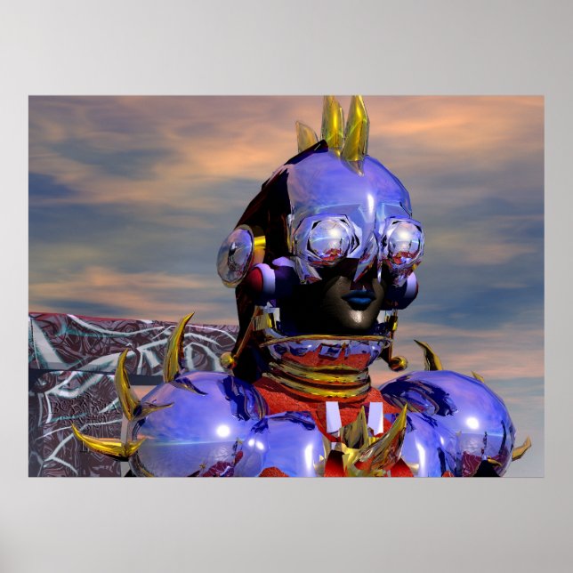 TITAN,CYBORG PORTRÄTT Science fiction Scifi Poster (Framsidan)