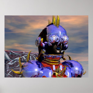 TITAN CYBORG PORTRÄTT Science fiction,Scifi Poster