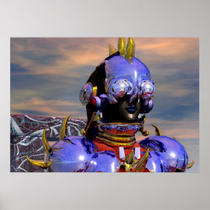 TITAN CYBORG PORTRÄTT Science Fiction,SciFi Poster