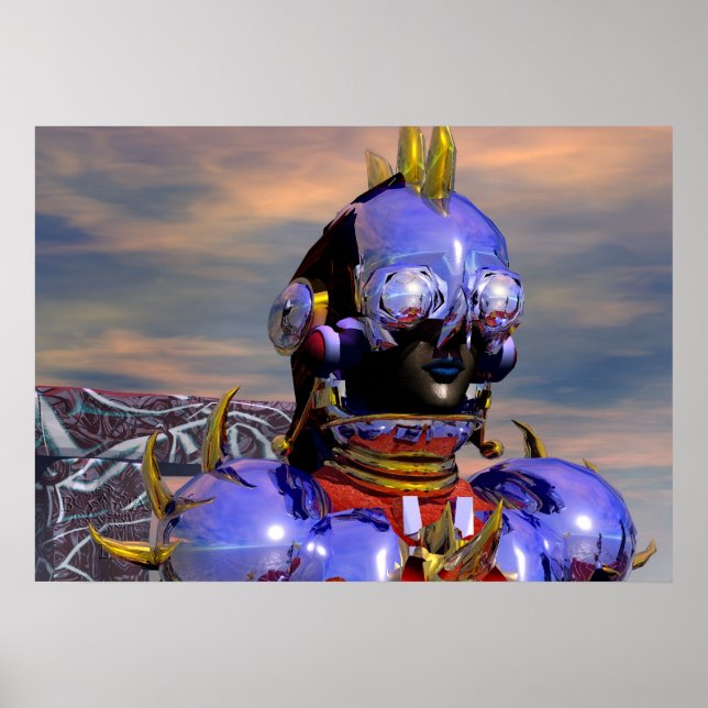 TITAN CYBORG PORTRÄTT Science fiction,Scifi Poster (Framsidan)