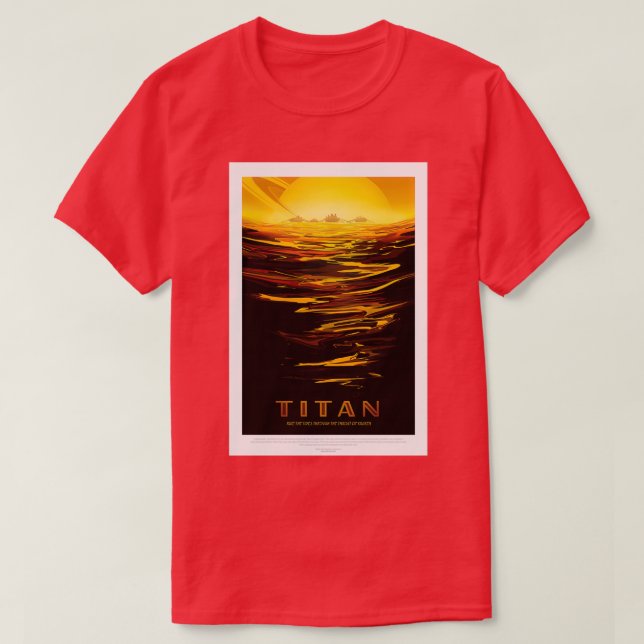 Titan Exoplanet Travel Bureau JPL Travel Visions o T Shirt (Design framsida)