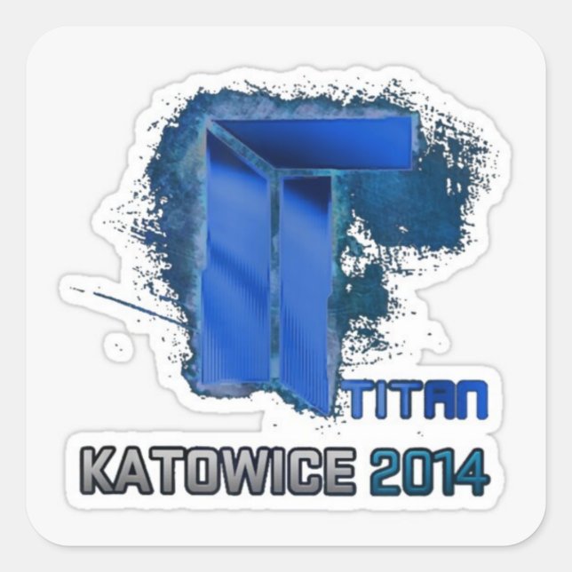 Titan holo fyrkantigt klistermärke (Framsida)