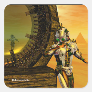 TITAN I HYPERION ÖNSKAN FYRKANTIGT KLISTERMÄRKE