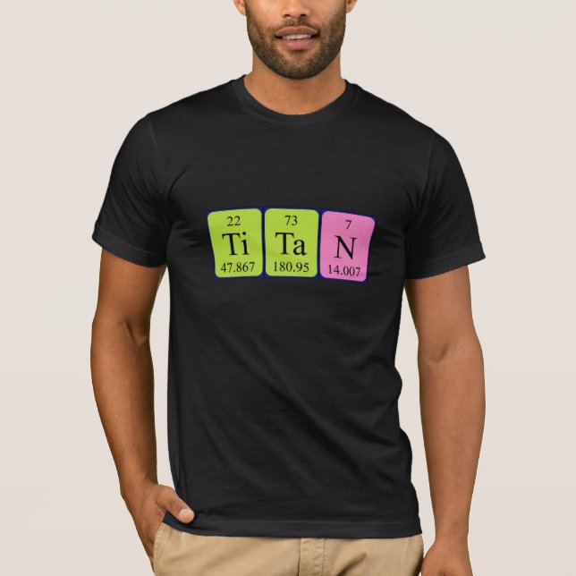 Titan, periodisk skjorta bord namn t shirt (Framsida)