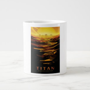Titan Saturnus största måne Jumbo Mugg