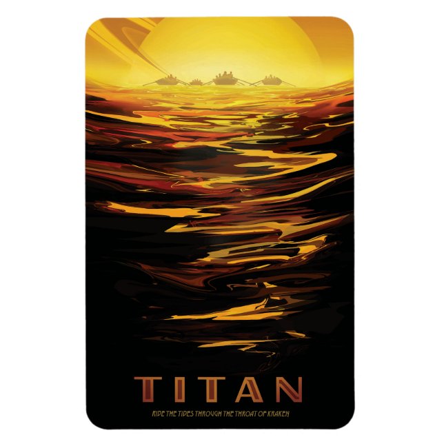 Titan Saturnus största måne Magnet (Vertikal)
