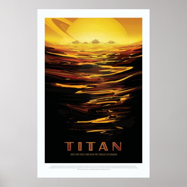 Titan Saturnus största måne Poster (Framsidan)
