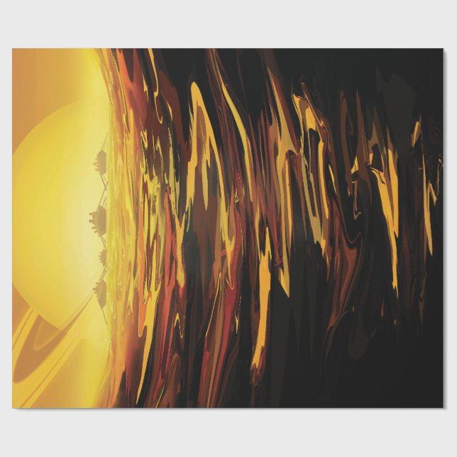 Titan Saturnus största måne Presentpapper (Platt)