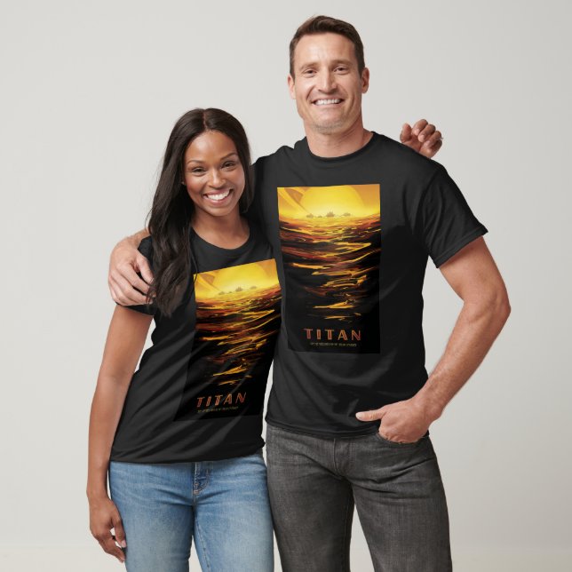 Titan Saturnus största måne T Shirt (Unisex)