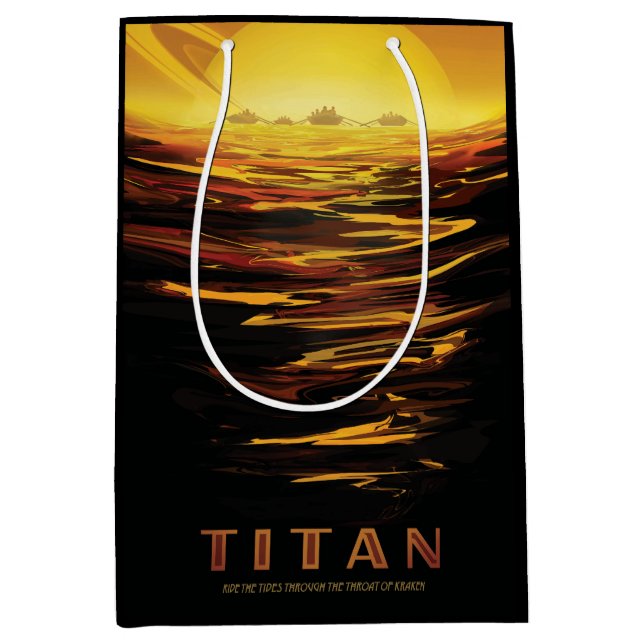 Titan största måne i Planet Saturn (Framsidan)