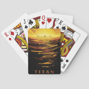 Titan största måne i Planet Saturn Casinokort