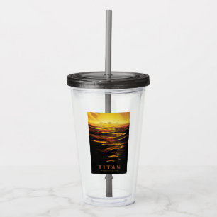 Titan största måne i Planet Saturn Take Away Mugg