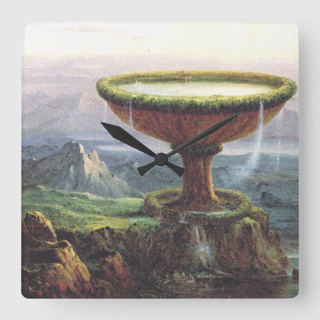 Titanens bägare av Thomas Cole Fyrkantig Klocka (Framsida)
