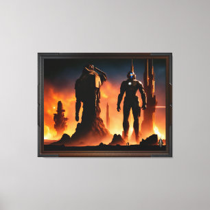 Titanerna på Arkeros AI Concept Art av Xzendor7 Canvastryck