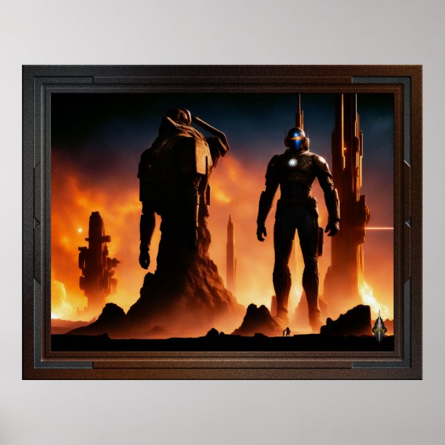 Titanerna på Arkeros AI Concept Art av Xzendor7 Poster (Framsidan)